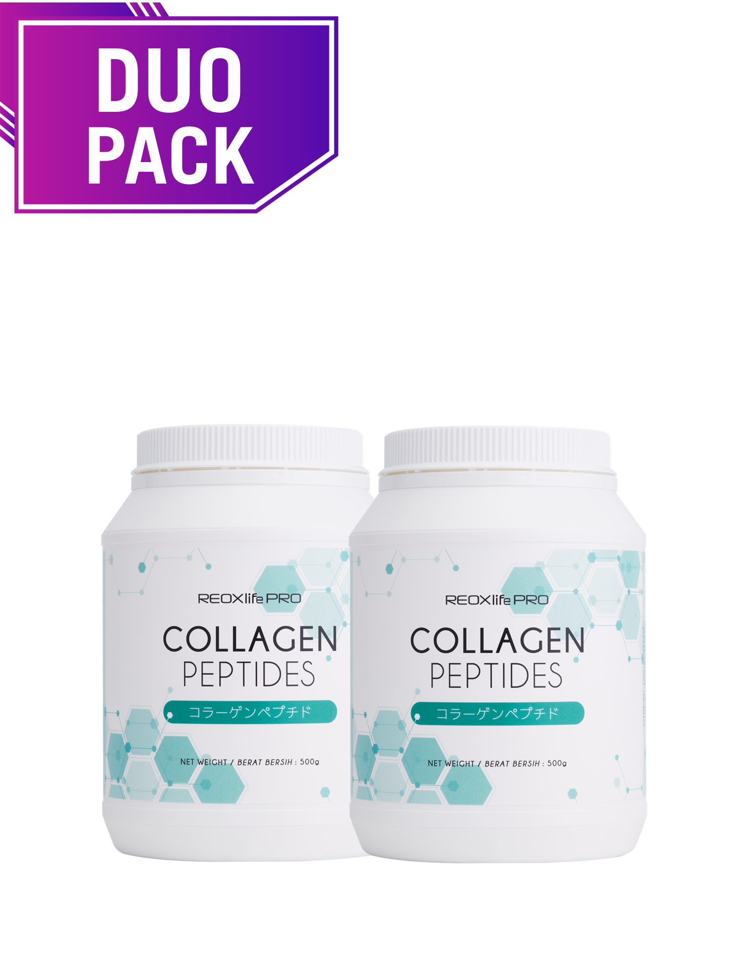 REOXlife PRO Collagen Peptides - 500G (DUO PACK)